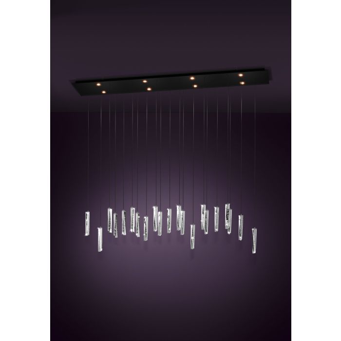 Eglo Sardenara Μοντέρνο Κρεμαστό Φωτιστικό Ράγα με Ενσωματωμένο LED σε Μαύρο Χρώμα 390211